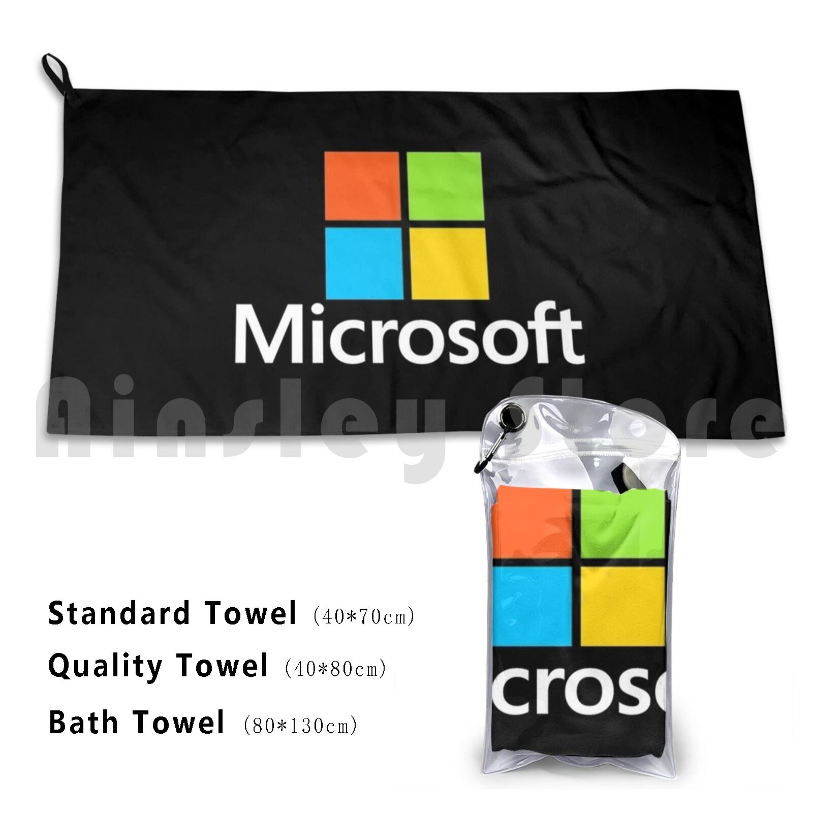 Office Tech Typing - Ręcznik kąpielowy Microsoft Typ Poduszka plażowa
