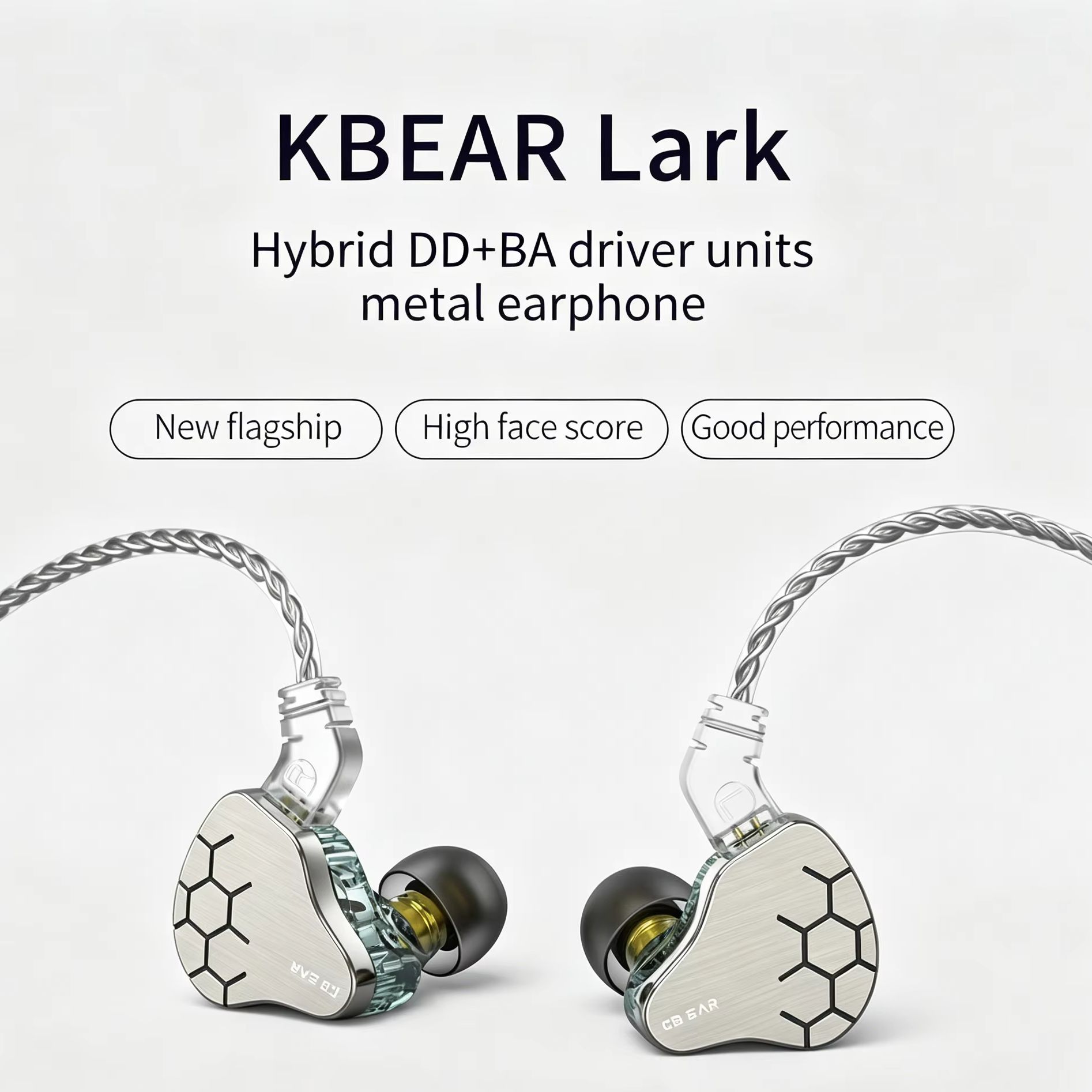 Office Tech Essentials - KBEAR Lark 1DD+1BA Hybrydowe Słuchawki IEM